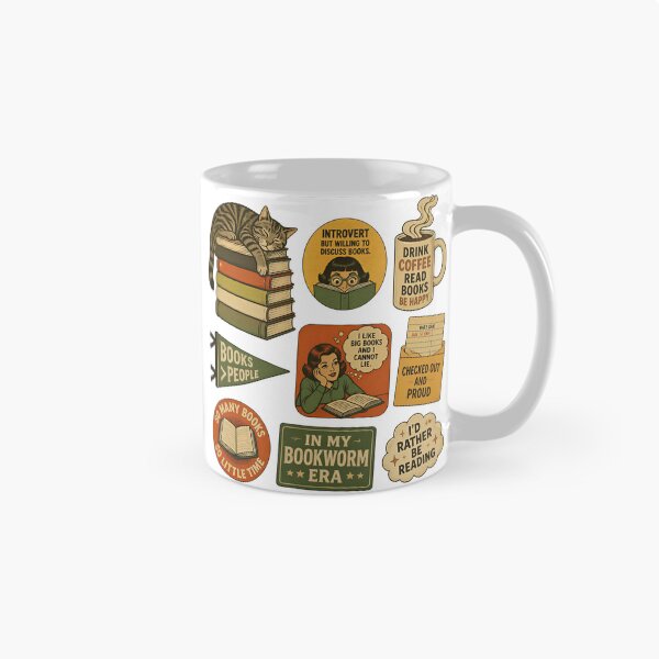 Item preview, Retro Bookish Aesthetic Sticker Pack - Vintage Reading & Dark Academia Quotes designed and sold by aysenism.