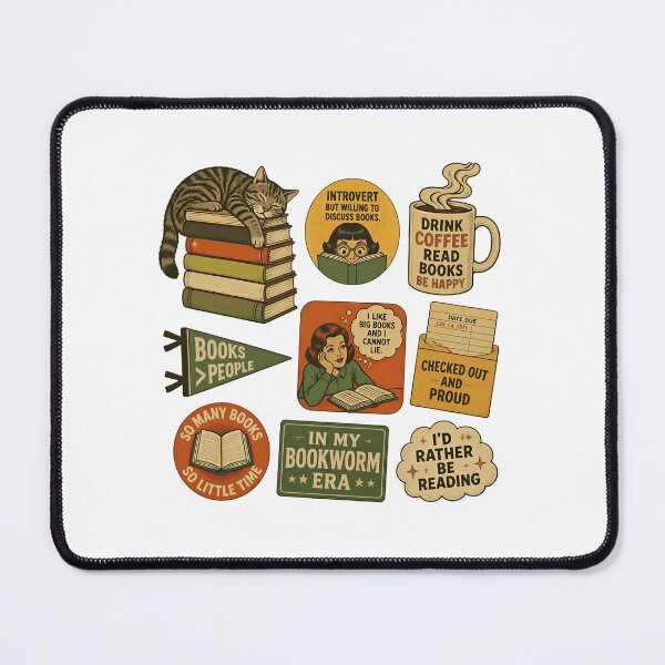 Item preview, Retro Bookish Aesthetic Sticker Pack - Vintage Reading & Dark Academia Quotes designed and sold by aysenism.