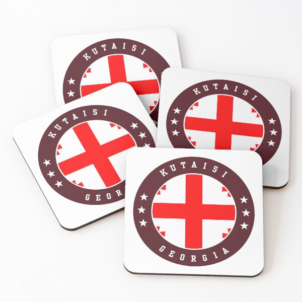 Item preview, Kutaisi Georgia Georgian Flag Souvenir Round Badge Crest designed and sold by jeshands.