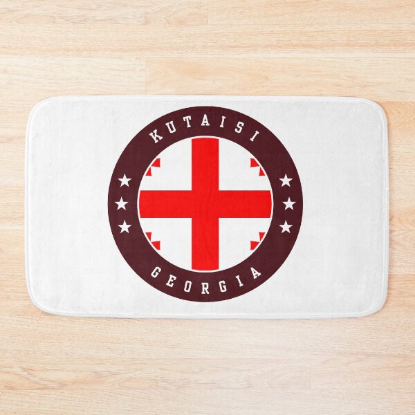 Item preview, Kutaisi Georgia Georgian Flag Souvenir Round Badge Crest designed and sold by jeshands.