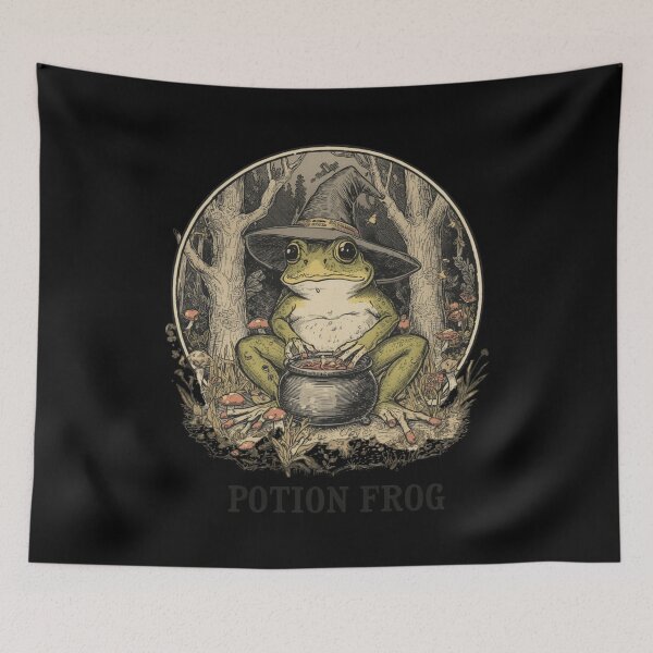 Item preview, Witchcore Frog Witch Potion designed and sold by ChicTrendz.
