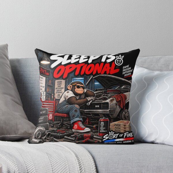 Item preview, SLEEP IS OPTIONAL — Garage Life & Car Enthusiast designed and sold by Sort-of-Find.
