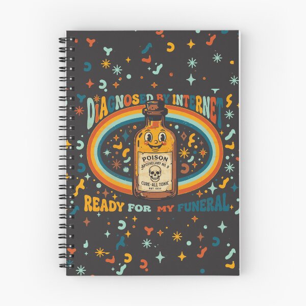Item preview, Retro Poison Bottle with Groovy Rainbow - Dark Colors Edition designed and sold by Shyla Marsare.