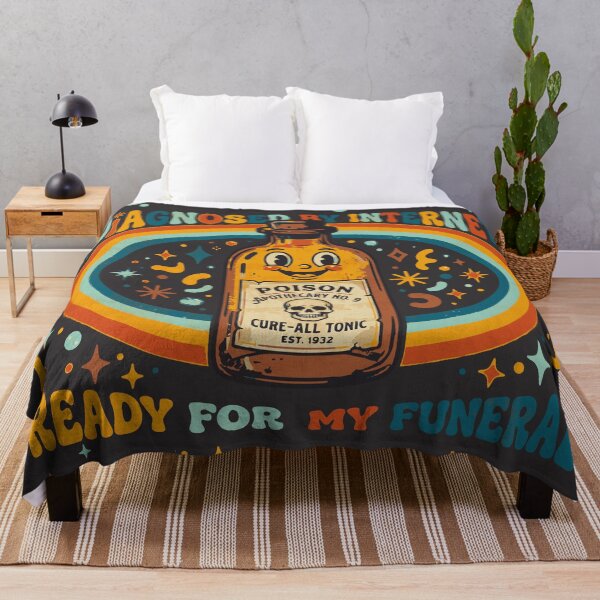 Item preview, Retro Poison Bottle with Groovy Rainbow - Dark Colors Edition designed and sold by Shyla Marsare.