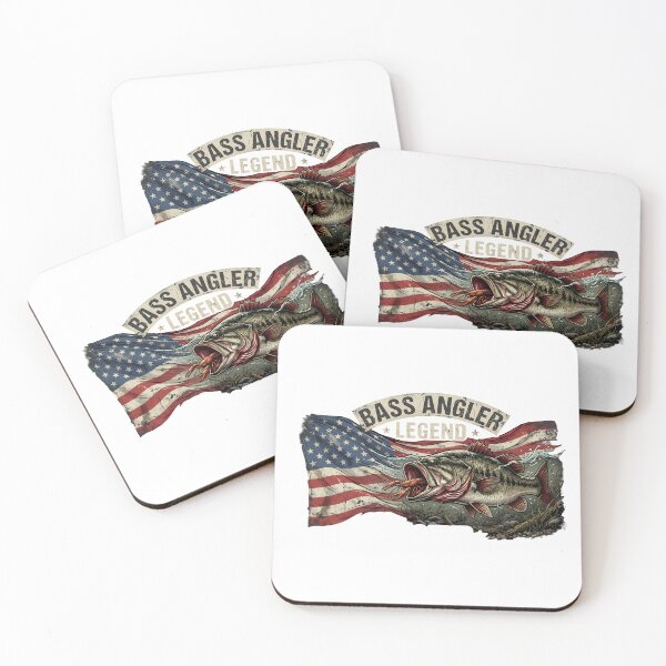 Item preview, Vintage Patriotic Bass Angler Legend Fishing Emblem designed and sold by NobleCast .