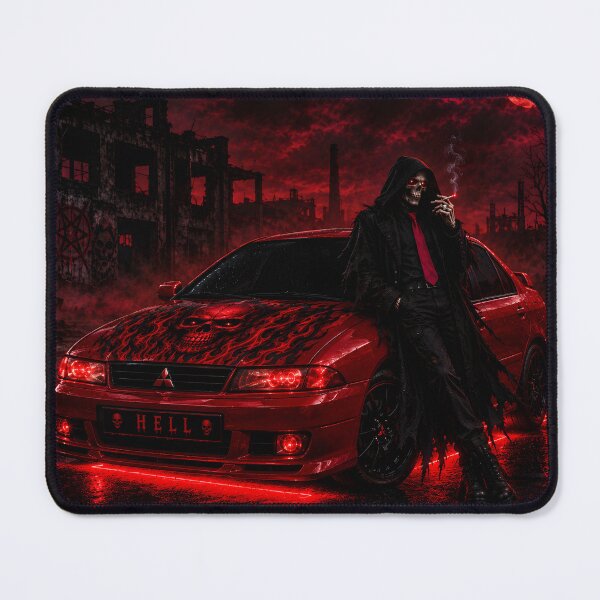 Item preview, skeleton and haunted red car designed and sold by natalik2024.
