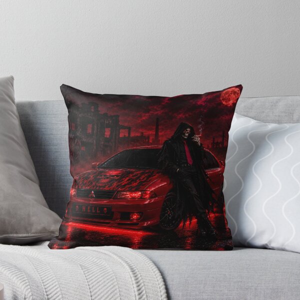 Item preview, skeleton and haunted red car designed and sold by natalik2024.
