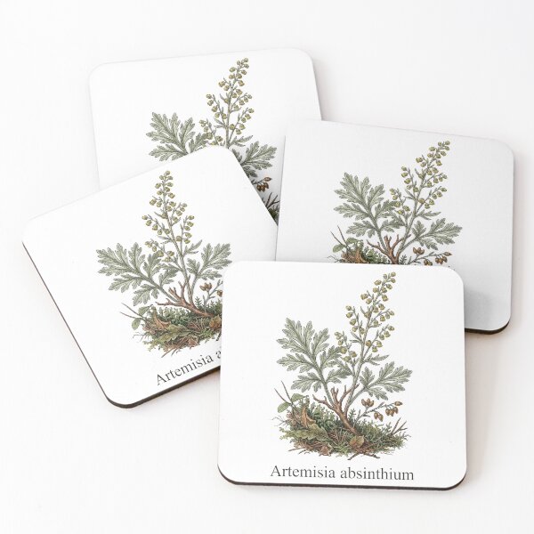 Item preview, Artemisia Absinthium Wormwood Vintage Botanical designed and sold by Sekla-Studio.