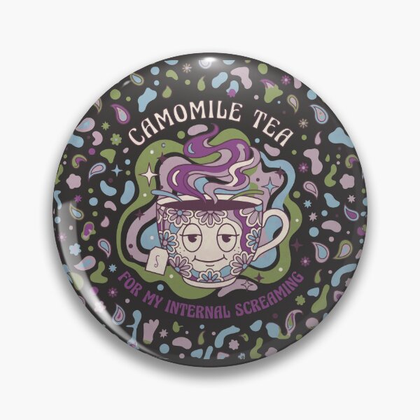 Item preview, Psychedelic Chamomile Mug for Anxiety and Retro Humor - Dark Colors Edition designed and sold by Shyla Marsare.