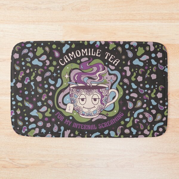 Item preview, Psychedelic Chamomile Mug for Anxiety and Retro Humor - Dark Colors Edition designed and sold by Shyla Marsare.