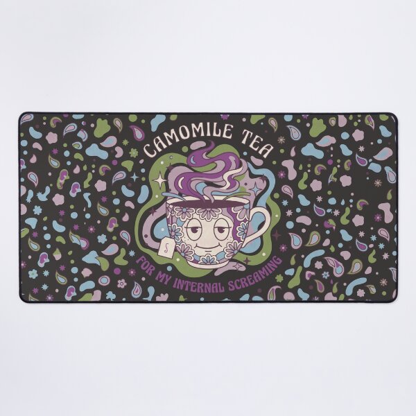 Item preview, Psychedelic Chamomile Mug for Anxiety and Retro Humor - Dark Colors Edition designed and sold by Shyla Marsare.