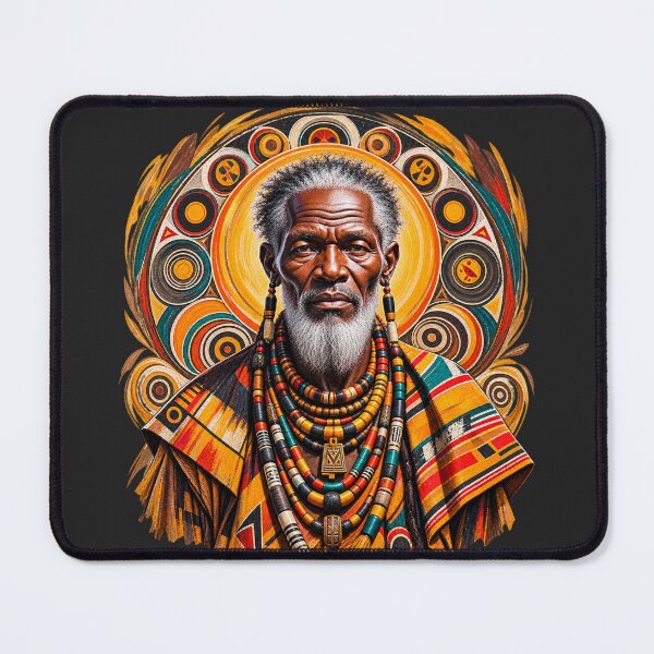 Item preview, African Spiritual Elder Portrait Art | Ancestral Wisdom Keeper | African Spirituality Wall Art designed and sold by 'VARI'.