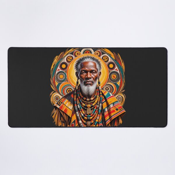 Item preview, African Spiritual Elder Portrait Art | Ancestral Wisdom Keeper | African Spirituality Wall Art designed and sold by 'VARI'.