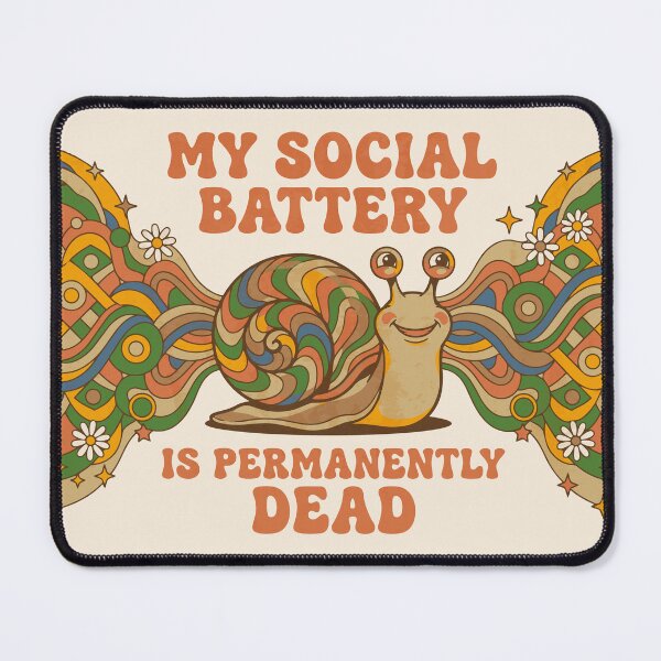 Item preview, Demotivational snail illustration, groovy antisocial humor - Light Colors Edition designed and sold by Shyla Marsare.