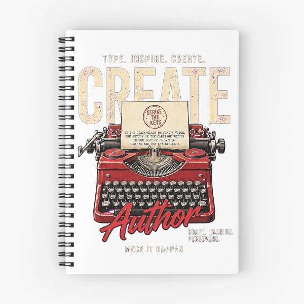 Item preview, Typewriter Author Create Vintage Red Typewriter Design for Writers designed and sold by VYBE DARK Studio.