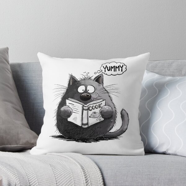 Item preview, Yummy Cat with Mouse Cookbook I Funny Cat Cartoon designed and sold by modartis.