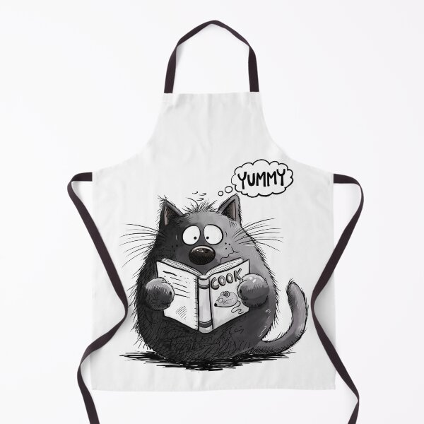 Item preview, Yummy Cat with Mouse Cookbook I Funny Cat Cartoon designed and sold by modartis.