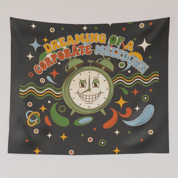 Item preview, Retro alarm clock with corporate slogan - Dark Color Edition designed and sold by Shyla Marsare.