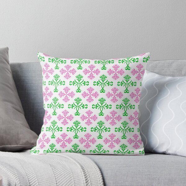 Item preview, Green and Pink Geometric Floral Ornament Seamless Pattern designed and sold by Ei-Ei.