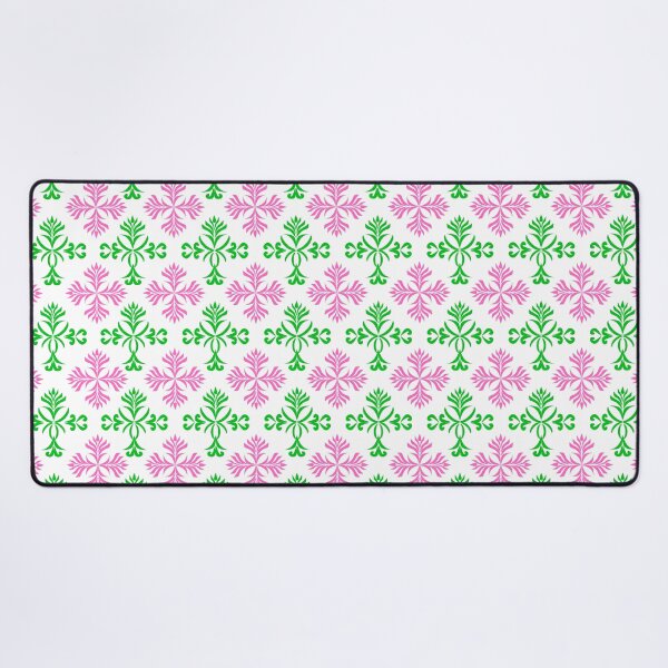 Item preview, Green and Pink Geometric Floral Ornament Seamless Pattern designed and sold by Ei-Ei.