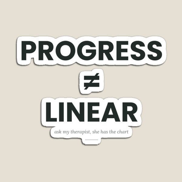 Item preview, Progress isn't linear designed and sold by Certainty Not Included.