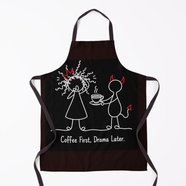 Item preview, Coffee First, Drama Later | Funny Coffee Lover Line Art designed and sold by byMosia.