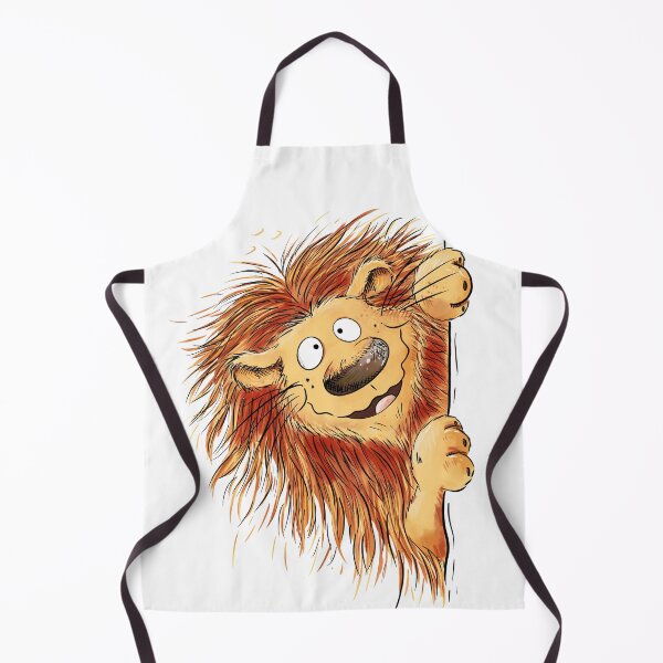Item preview, Funny Lion Peeking Around the Corner I Lion Cartoon designed and sold by modartis.