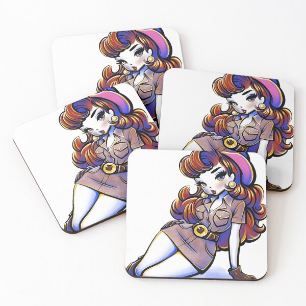 Item preview, Clown Cowgirl Pinup Sticker by Storey Art designed and sold by Storey Art.