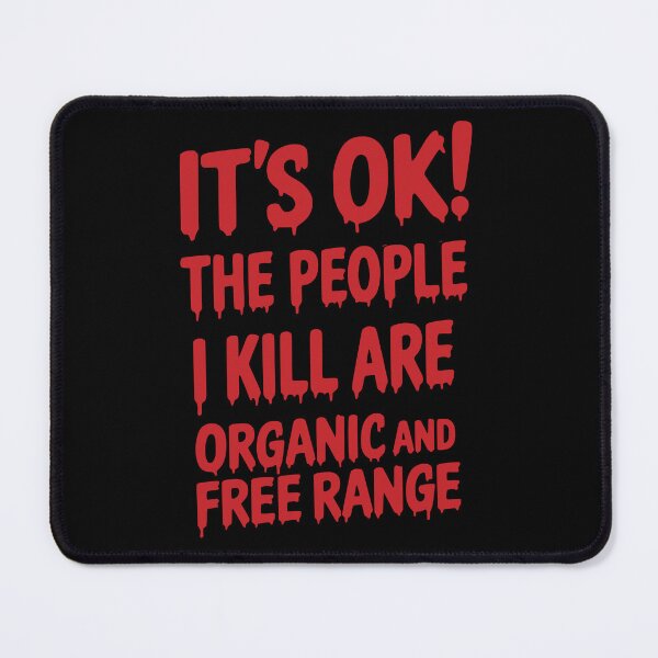 Item preview, Organic Free Range People Vegan Horror Typography designed and sold by Veganizer.art.