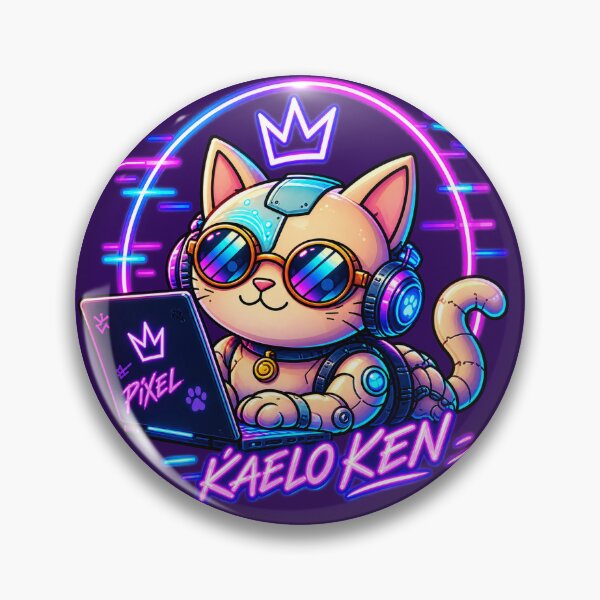 Item preview, Pixel – Cyberpunk Cat | Kaelo Ken Neon Gamer designed and sold by Kaelo Ken.