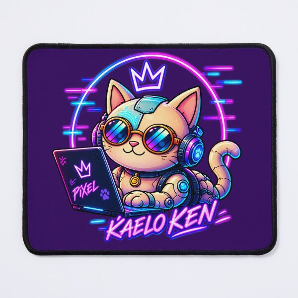 Item preview, Pixel – Cyberpunk Cat | Kaelo Ken Neon Gamer designed and sold by Kaelo Ken.