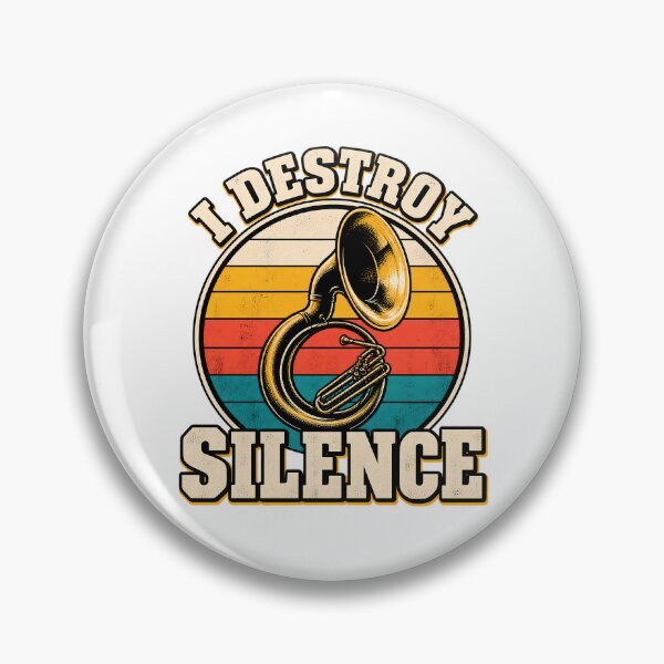 Item preview, I Destroy Silence Sousaphone Player – Funny Band Music Brass Instrument designed and sold by Rtcraftani.