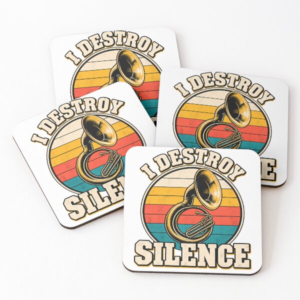 Item preview, I Destroy Silence Sousaphone Player – Funny Band Music Brass Instrument designed and sold by Rtcraftani.