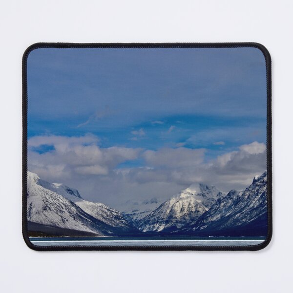 Item preview, Snowy Mountain Valley Over a Frozen Lake designed and sold by GaiaTopi Media.