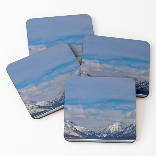 Item preview, Snowy Mountain Valley Over a Frozen Lake designed and sold by GaiaTopi Media.