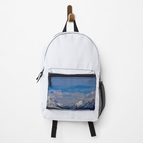 Item preview, Snowy Mountain Valley Over a Frozen Lake designed and sold by GaiaTopi Media.