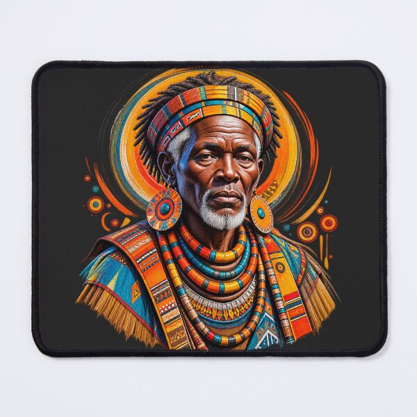 Item preview, African Spiritual Elder Portrait Art | Ancestral Wisdom Keeper | African Spirituality Wall Art designed and sold by 'VARI'.
