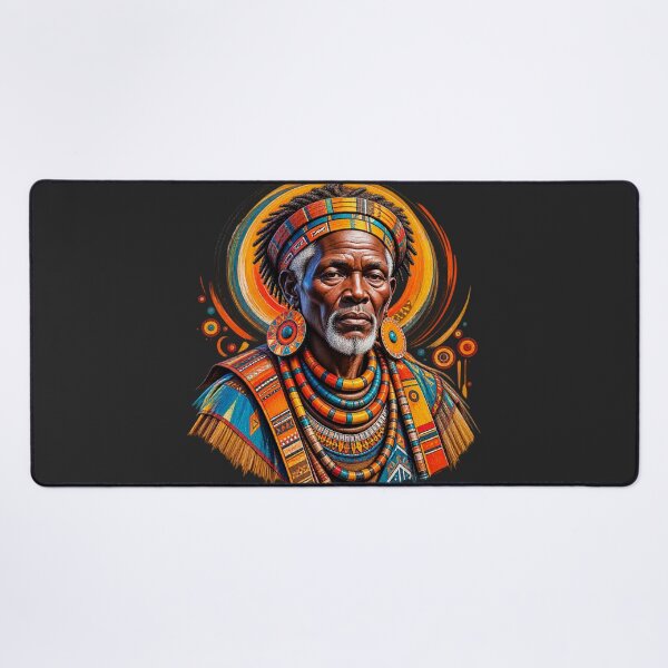 Item preview, African Spiritual Elder Portrait Art | Ancestral Wisdom Keeper | African Spirituality Wall Art designed and sold by 'VARI'.