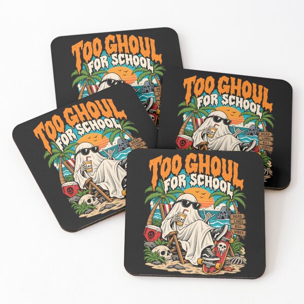 Item preview, Too Ghoul for School – Spooky Beach Ghost Skateboard designed and sold by SidTastic .