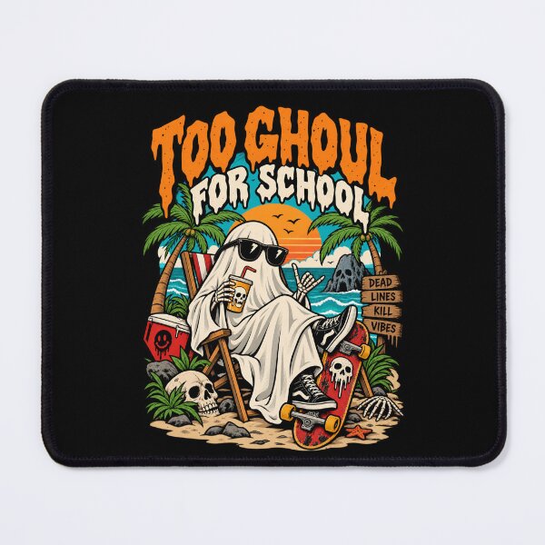 Item preview, Too Ghoul for School – Spooky Beach Ghost Skateboard designed and sold by SidTastic .