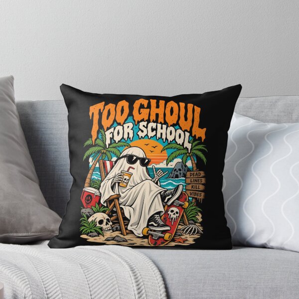 Item preview, Too Ghoul for School – Spooky Beach Ghost Skateboard designed and sold by SidTastic .