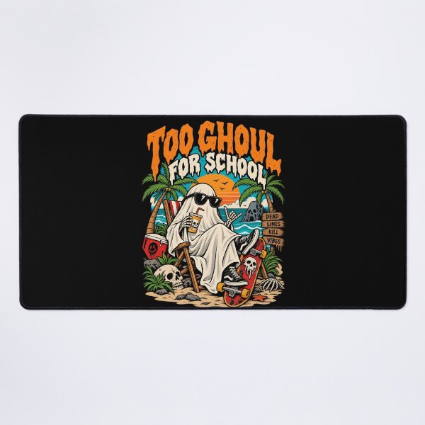 Item preview, Too Ghoul for School – Spooky Beach Ghost Skateboard designed and sold by SidTastic .