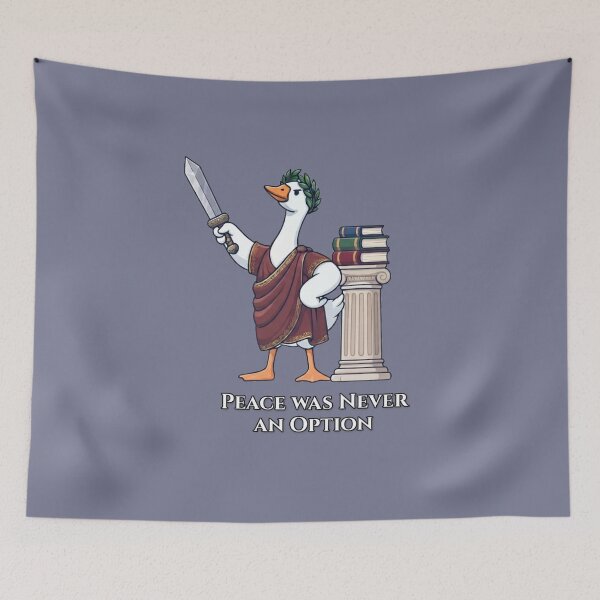 Item preview, Roman Goose with Sword and Books – Peace Was Never An Option designed and sold by Wildlife Wonders.