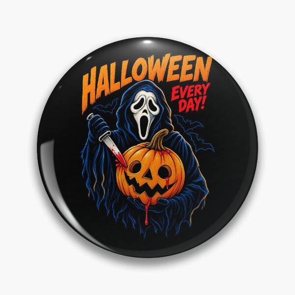 Item preview, Halloween Every Day - Horror Slasher Grim Reaper Bloody Pumpkin designed and sold by Final Chance Designs⭐️⭐️⭐️⭐️⭐️.