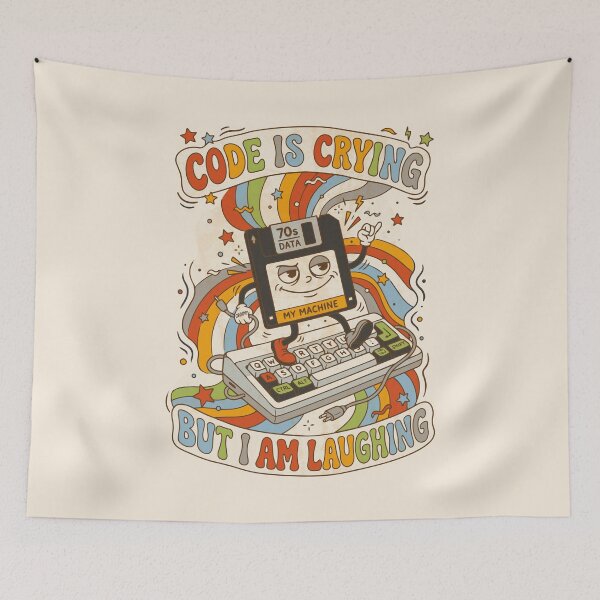 Item preview, Seventies Computer Rainbow - Light Colors Edition designed and sold by Shyla Marsare.