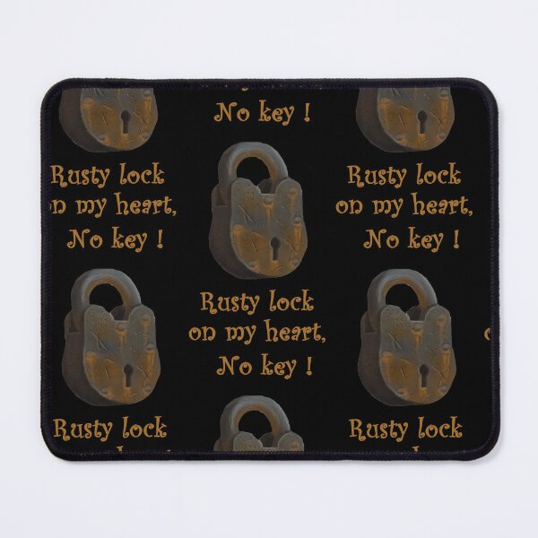 Item preview, Rusty Lock On My Heart, No Key - Vintage Padlock Illustration designed and sold by Tokraz-art.