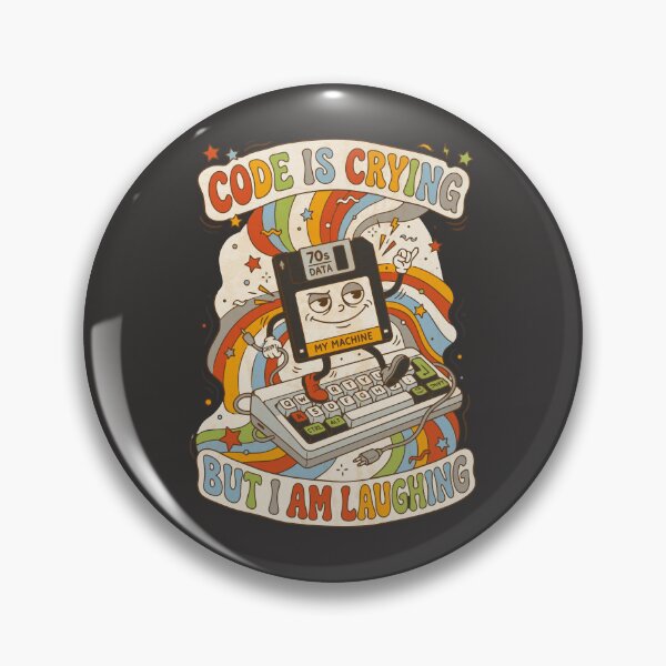 Item preview, Retro floppy disk with groovy computer keyboard - Dark Colors Edition designed and sold by Shyla Marsare.