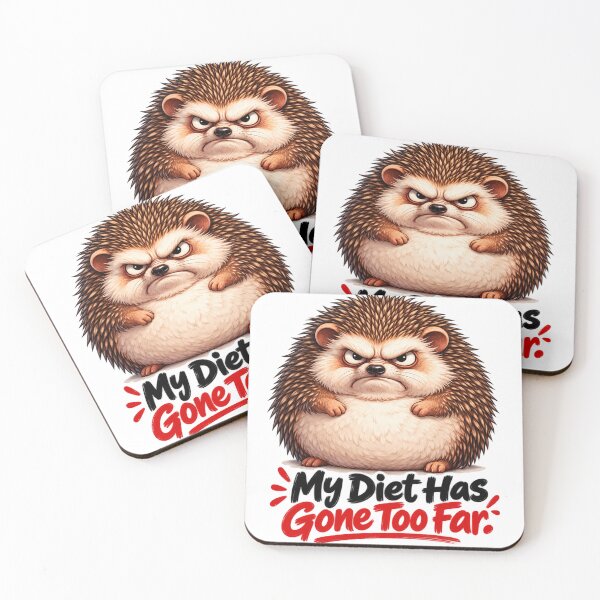 Item preview, My Diet Has Gone Too Far – Funny Hedgehog Diet Humor designed and sold by flashARTstudio.
