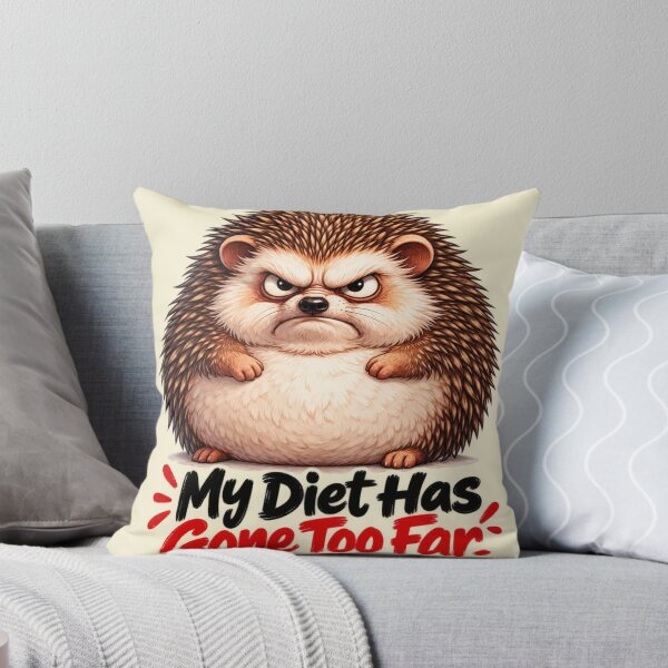 Item preview, My Diet Has Gone Too Far – Funny Hedgehog Diet Humor designed and sold by flashARTstudio.