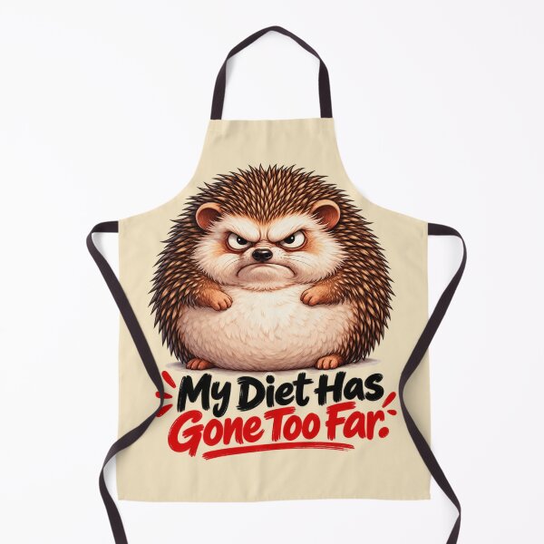 Item preview, My Diet Has Gone Too Far – Funny Hedgehog Diet Humor designed and sold by flashARTstudio.